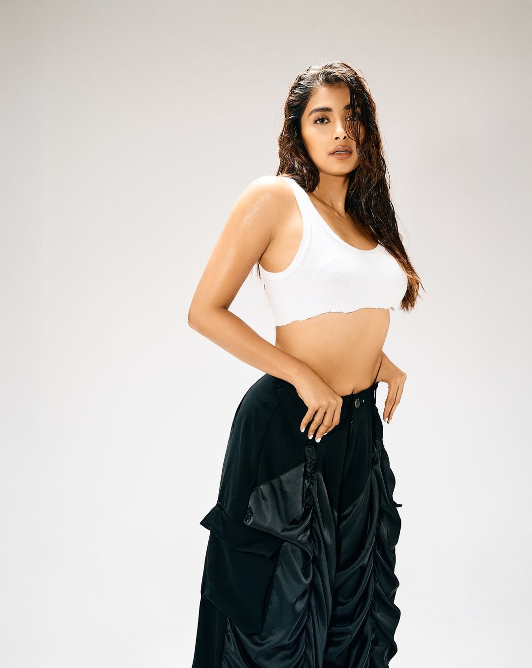 Pooja Hegde sexy White Top photoshoot