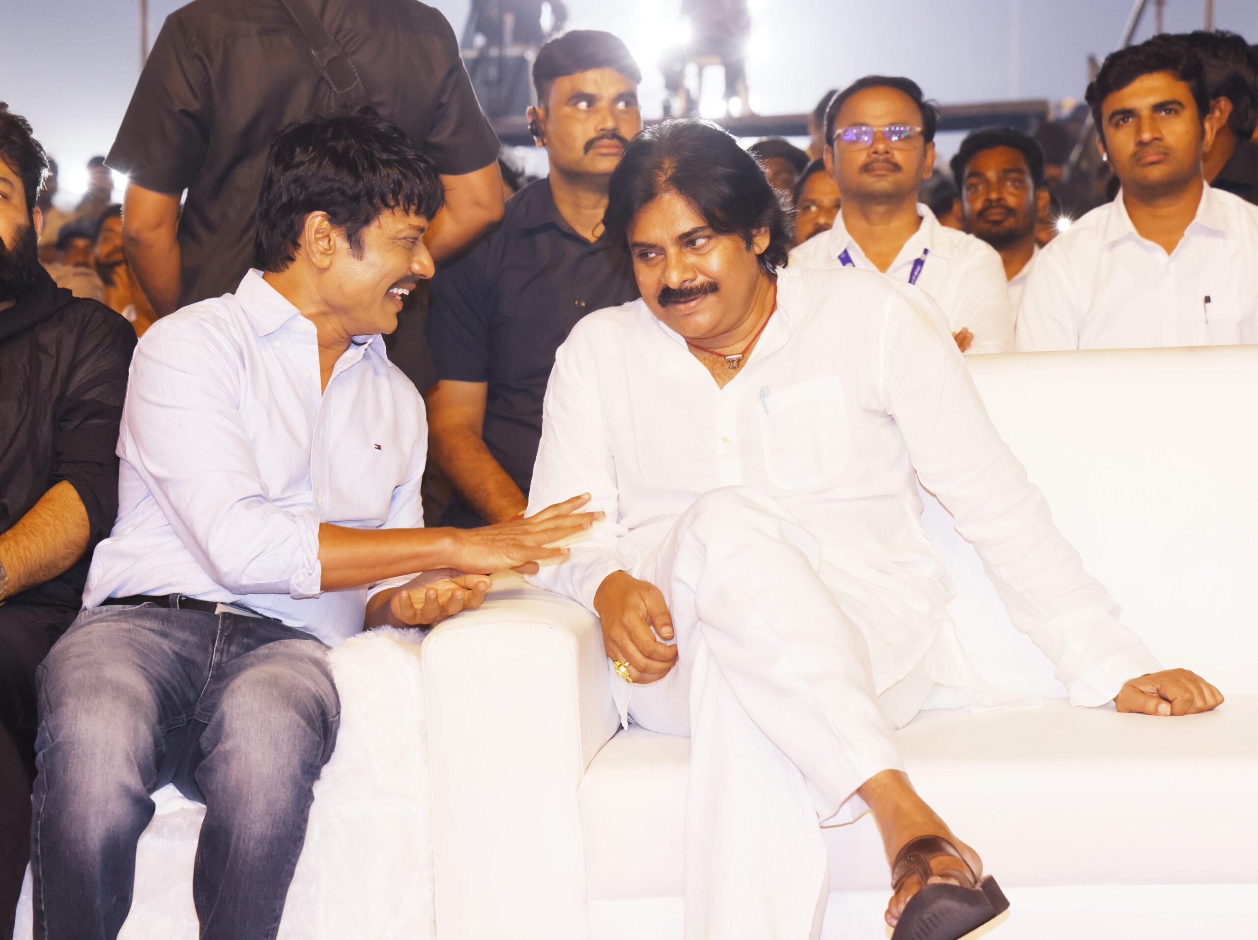 Pawan Kalyan and Ram Charan HD Photos From Game Changer Pre Release Event 