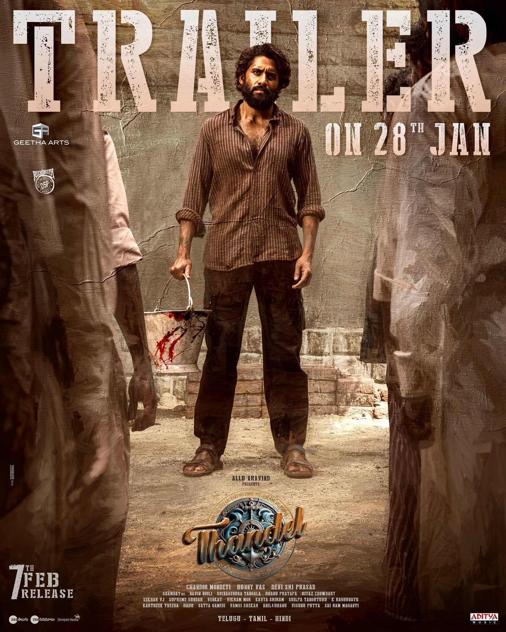 Thandel Trailer Release Date poster