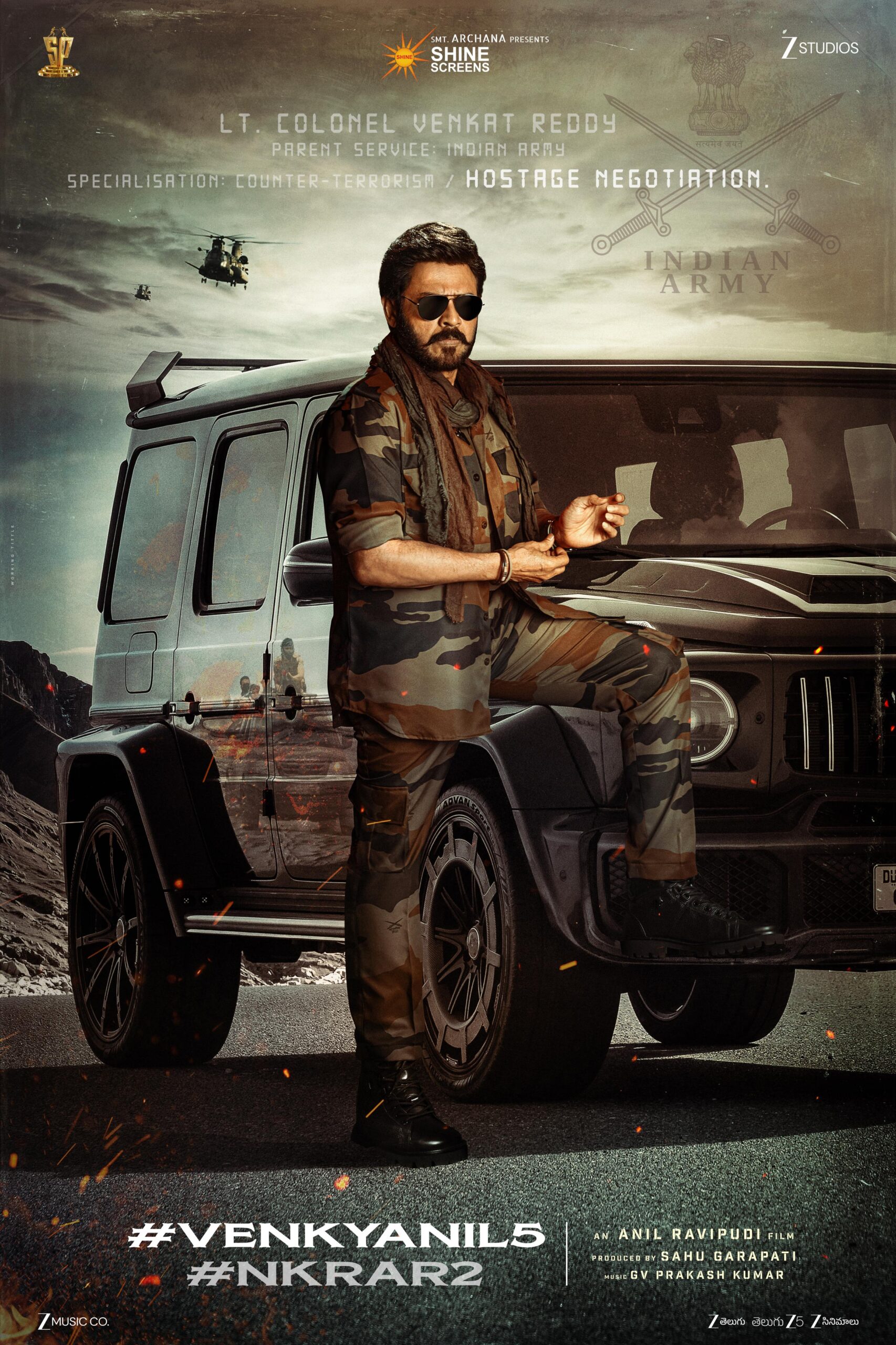 Venkatesh first look poster from his next Anil Ravipudi direction