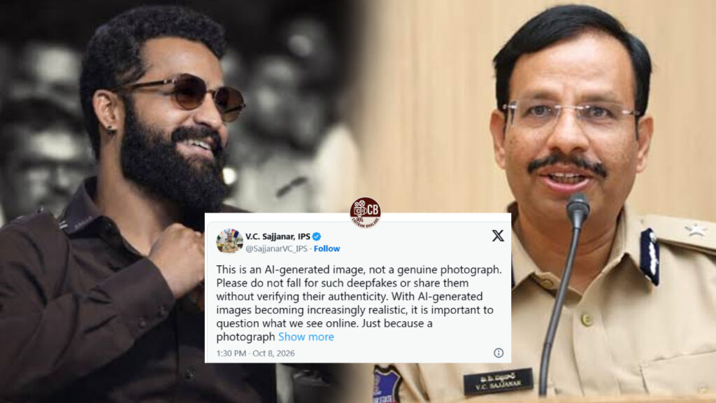 Chuttamalle Controversy: Sajjanar Calls Out Jr NTR Fans Over Fake AI Image