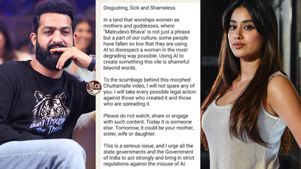 Jr NTR Fires at AI-Morphed Chuttamalle Video: Warns of Legal Action