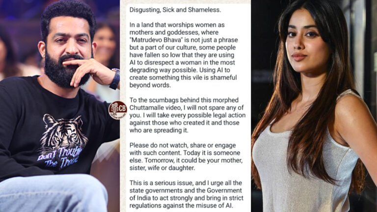 Jr NTR Fires at AI-Morphed Chuttamalle Video: Warns of Legal Action
