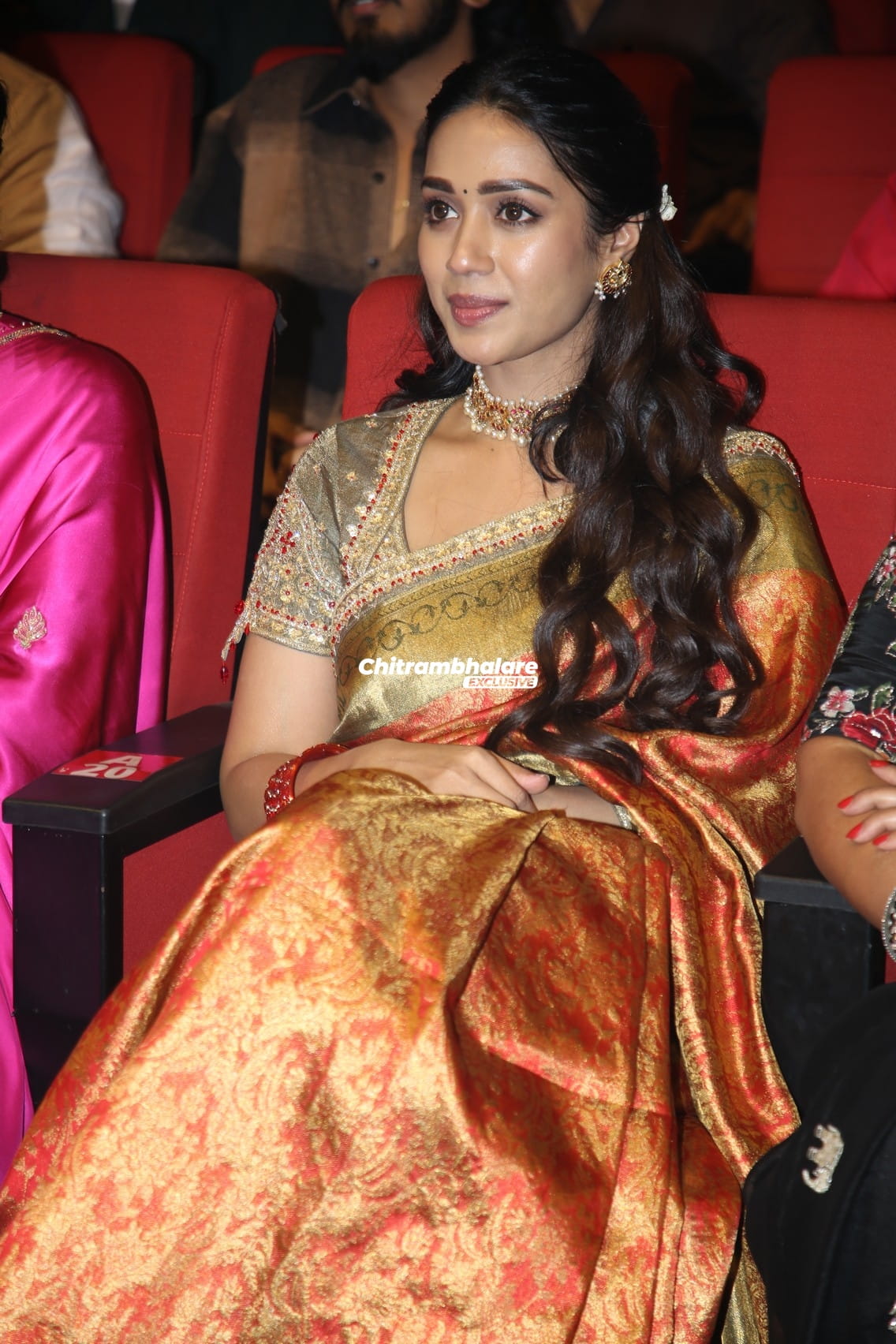 Nivedha Pethuraj Latest Hot Saree Stills From AK 47 Pre Release Event
