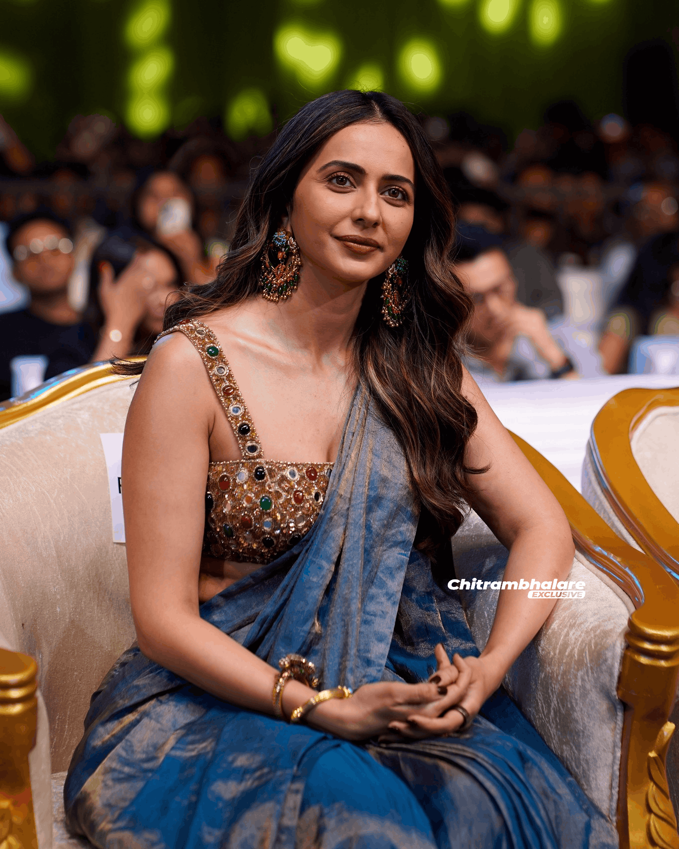 Rakul Preet Singh Hot Saree Images From Ramayana Telugu Event