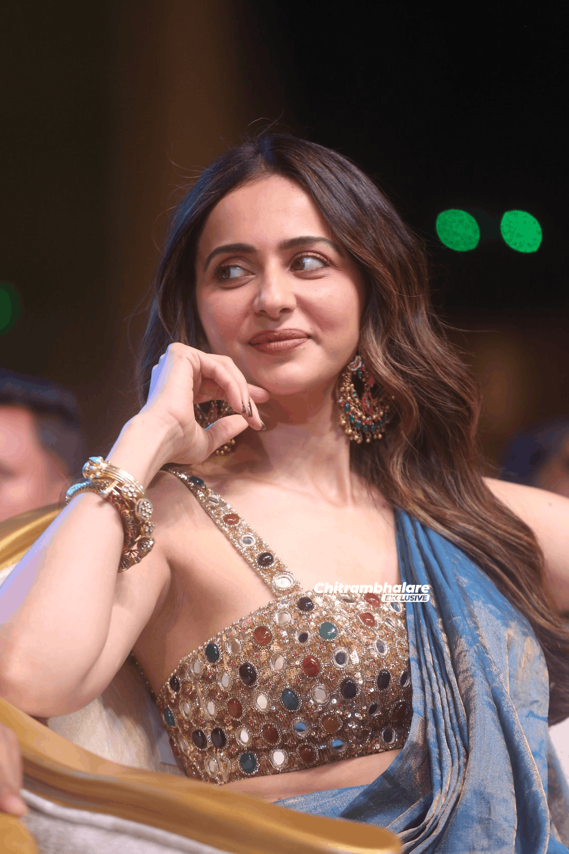 Rakul Preet Singh Hot Saree Images From Ramayana Telugu Event
