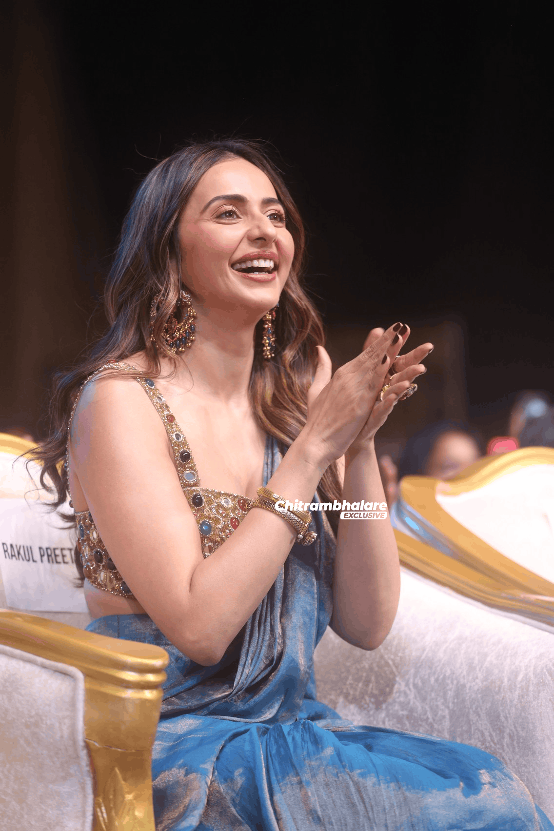 Rakul Preet Singh Hot Saree Images From Ramayana Telugu Event
